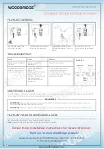 Preview for 10 page of Woodbridge T-0031/B0500 Installation And Care Manual