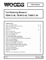 Preview for 41 page of Woods TURF BATWING TBW12.40 Operator'S Manual