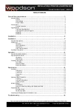 Preview for 2 page of Woodson W.GDT65 Installation Operation & Maintenance