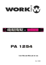 Preview for 1 page of Work Pro PA 1254 User Manual