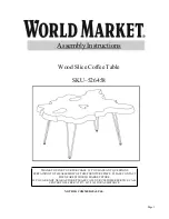 Preview for 1 page of World Market 526458 Assembly Instructions