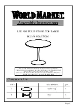 Preview for 1 page of World Market 541926 Assembly Instructions