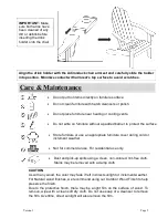 Preview for 2 page of World Market Adirondack 608738 Care Instructions