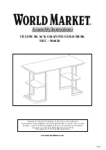 Preview for 1 page of World Market CELINE 566626 Assembly Instructions Manual