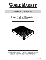 Preview for 1 page of World Market Chase Platform Storage Bed Assembly Instructions Manual