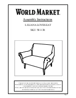 Preview for 1 page of World Market LILIANA LOVESEAT 541138 Assembly Instructions Manual