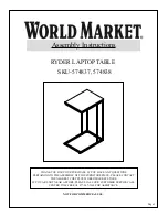 Preview for 1 page of World Market RYDER 574837 Assembly Instructions Manual