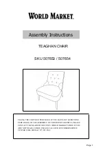 Preview for 1 page of World Market TEAGHAN 507653 Assembly Instructions