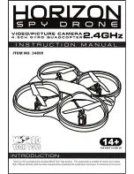 Preview for 1 page of World Tech Toys Horizon Spy Drone ZX-34895 Instruction Manual