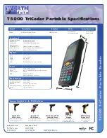 Preview for 1 page of Worth Data T5000 TriCoder Specifications