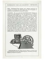 Preview for 12 page of Worthington Throttling Governor Kerosene Stationary Engines User Manual