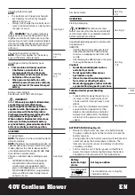 Preview for 13 page of Worx LEAFJET 4101821 Original Instructions Manual