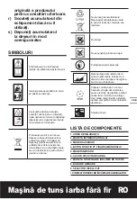 Preview for 109 page of Worx WG744E Manual