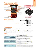 Preview for 1 page of Worx WG790E Programming Manual