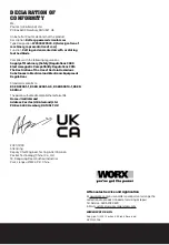 Preview for 16 page of Worx WX530 Safety And Operating Manual