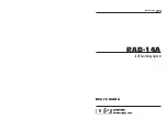 Preview for 1 page of WTI RAB-14A User Manual