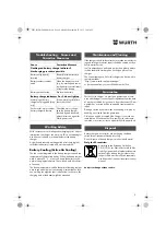 Preview for 9 page of Würth 0700 816 Series Translation Of The Original Operating Instructions