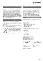 Preview for 105 page of Würth 0701 224 0 Translation Of The Original Operating Instructions