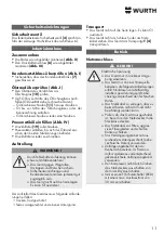 Preview for 11 page of Würth 0701 225 0 Translation Of The Original Operating Instructions