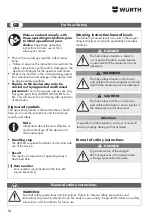 Preview for 16 page of Würth 0701 225 0 Translation Of The Original Operating Instructions