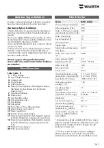 Preview for 141 page of Würth 0701 225 0 Translation Of The Original Operating Instructions