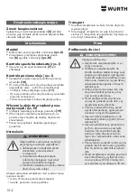 Preview for 154 page of Würth 0701 225 0 Translation Of The Original Operating Instructions