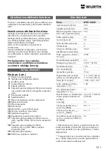 Preview for 251 page of Würth 0701 225 0 Translation Of The Original Operating Instructions