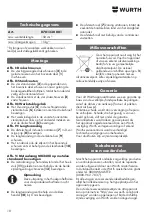 Preview for 18 page of Würth 0701 330 001 Translation Of The Original Operating Instructions