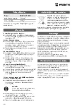 Preview for 50 page of Würth 0701 330 001 Translation Of The Original Operating Instructions