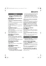 Preview for 9 page of Würth 07021211 Operating Instructions Manual