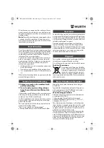 Preview for 16 page of Würth 07021211 Operating Instructions Manual