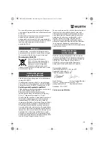 Preview for 120 page of Würth 07021211 Operating Instructions Manual