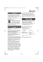 Preview for 133 page of Würth 07021211 Operating Instructions Manual