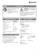 Preview for 21 page of Würth 0703 236 X Translation Of The Original Operating Instructions