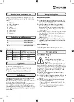 Preview for 34 page of Würth 0715 938 12 Instructions Manual