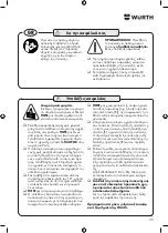 Preview for 49 page of Würth 0715 938 12 Instructions Manual