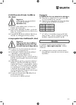 Preview for 63 page of Würth 0715 938 12 Instructions Manual