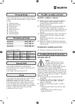 Preview for 66 page of Würth 0715 938 12 Instructions Manual