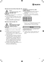 Preview for 67 page of Würth 0715 938 12 Instructions Manual