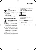 Preview for 79 page of Würth 0715 938 12 Instructions Manual