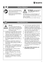 Preview for 5 page of Würth 0715 94 50 Translation Of The Original Operating Instructions