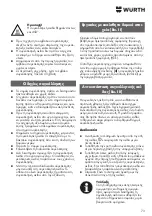 Preview for 73 page of Würth 0715 94 50 Translation Of The Original Operating Instructions