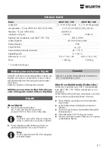 Preview for 31 page of Würth 0827 981 170 Operation Instruction Manual