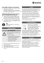 Preview for 32 page of Würth 0827 981 170 Operation Instruction Manual