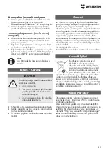 Preview for 41 page of Würth 0827 981 170 Operation Instruction Manual