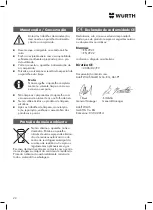 Preview for 22 page of Würth 0891 106 3 Translation Of The Original Operating Instructions