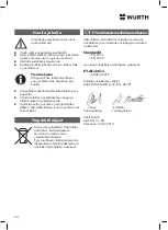 Preview for 34 page of Würth 0891 106 3 Translation Of The Original Operating Instructions