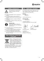 Preview for 55 page of Würth 0891 106 3 Translation Of The Original Operating Instructions