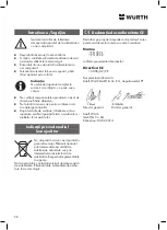 Preview for 58 page of Würth 0891 106 3 Translation Of The Original Operating Instructions