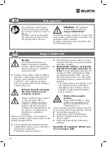 Preview for 68 page of Würth 0891 106 3 Translation Of The Original Operating Instructions